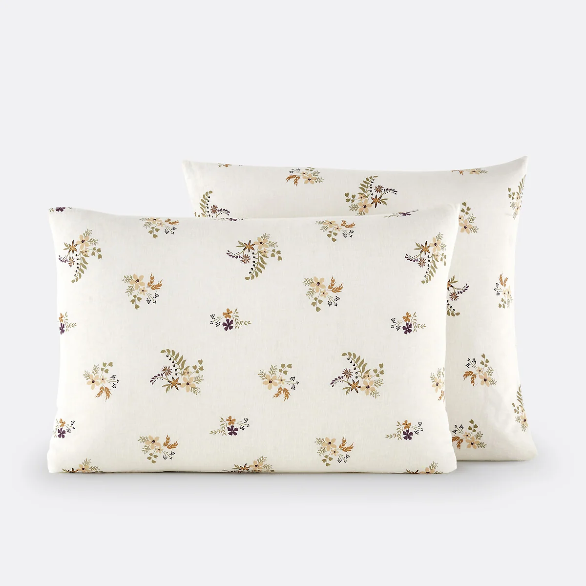 Véra Floral Cotton / Washed Linen Pillowcase – image 2
