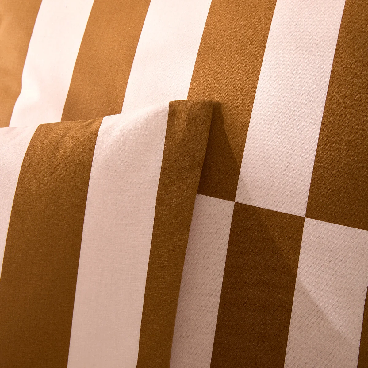 Tabaka Caramel Geometric Print 50% Recycled Cotton Pillowcase – image 5