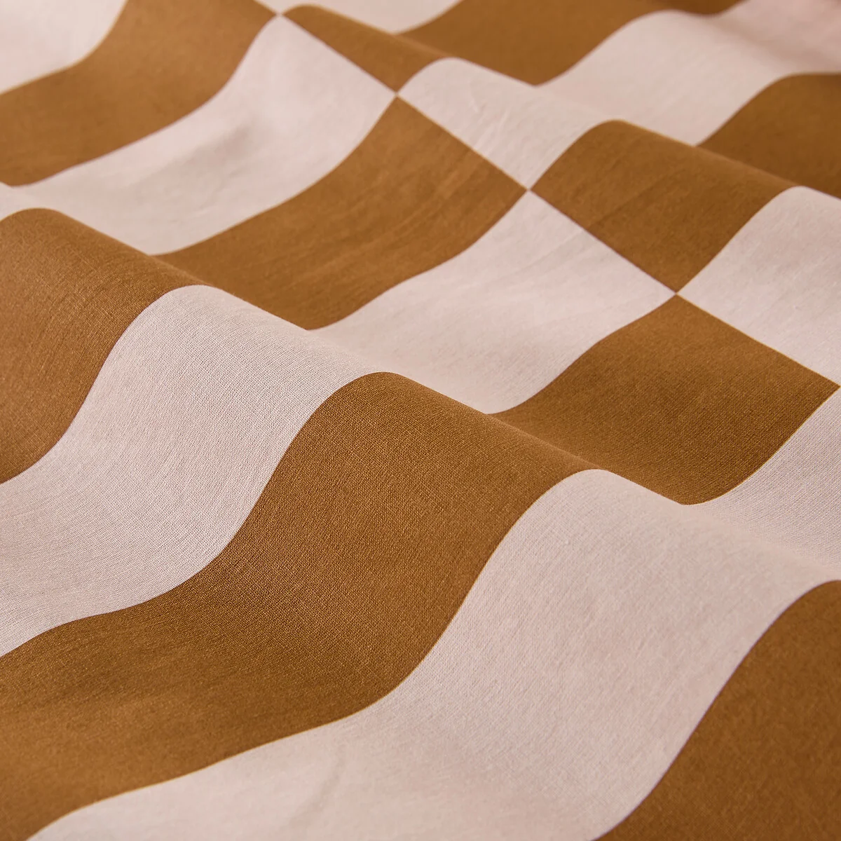 Tabaka Caramel Geometric Print 50% Recycled Cotton Pillowcase – image 6