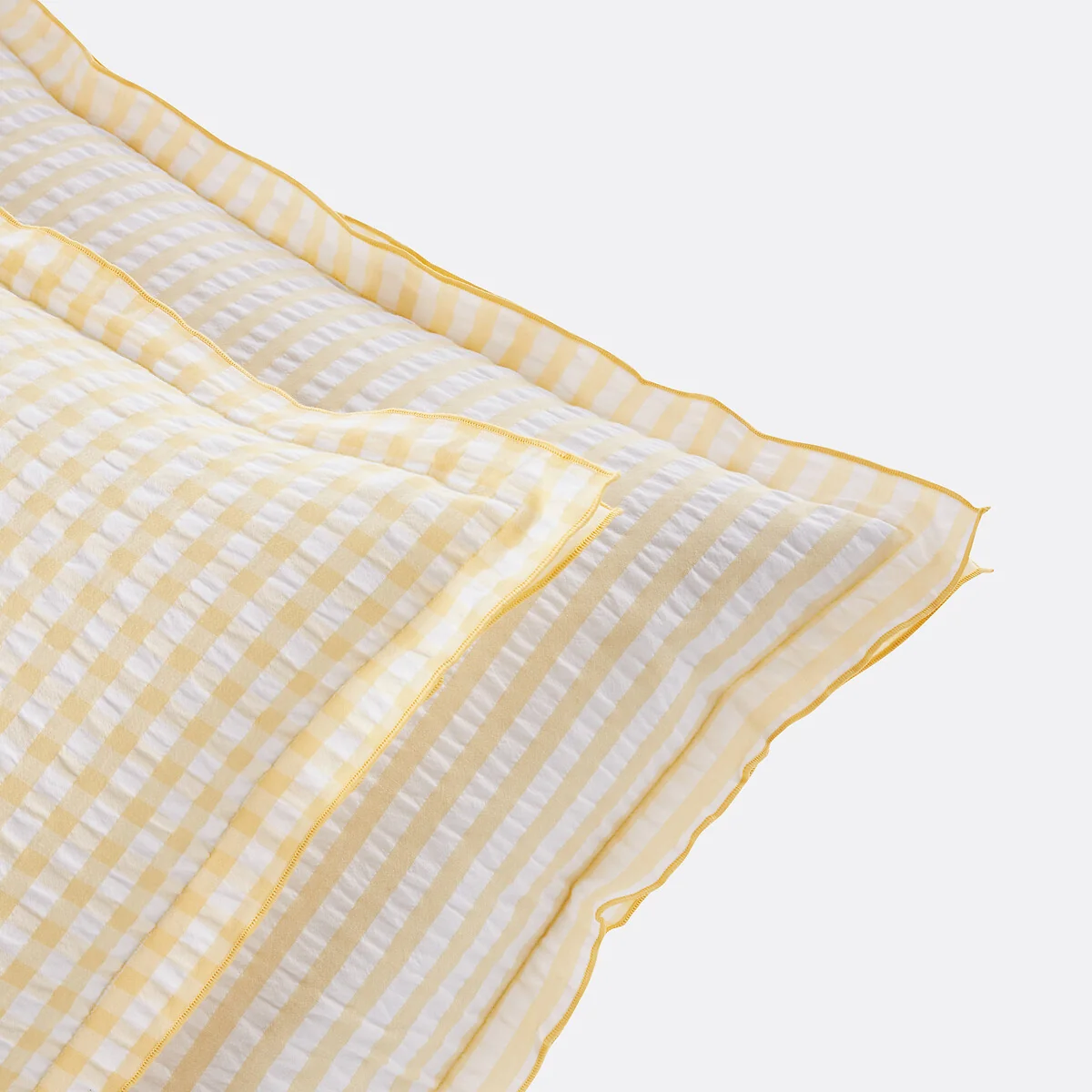 Cottage Yellow Cotton Seersucker Pillowcase – image 4