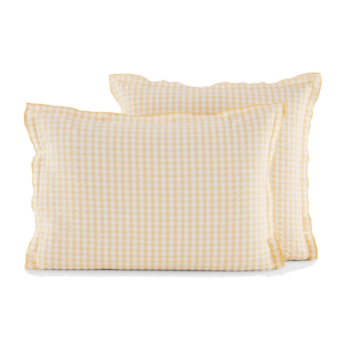Cottage Yellow Cotton Seersucker Pillowcase – image 1