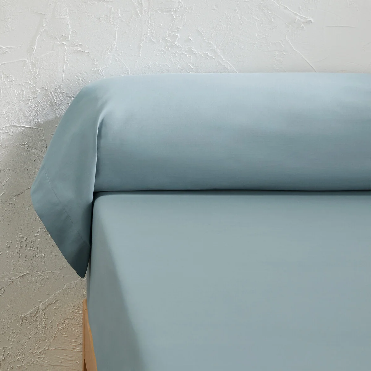 Plain 100% Organic Cotton Percale 200 Thread Count Bolster Pillowcase – image 2