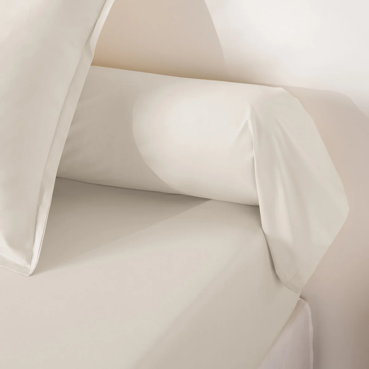 Best Quality Plain 100% Cotton Percale 200 Thread Count Bolster Pillowcase – image 2