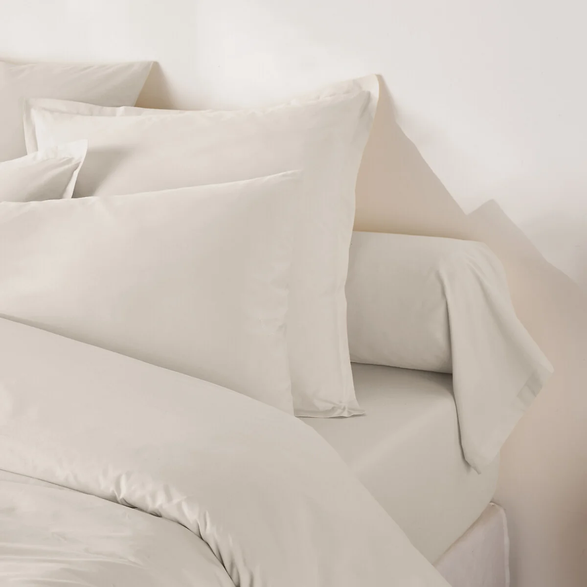 Best Quality Plain 100% Cotton Percale 200 Thread Count Bolster Pillowcase – image 4