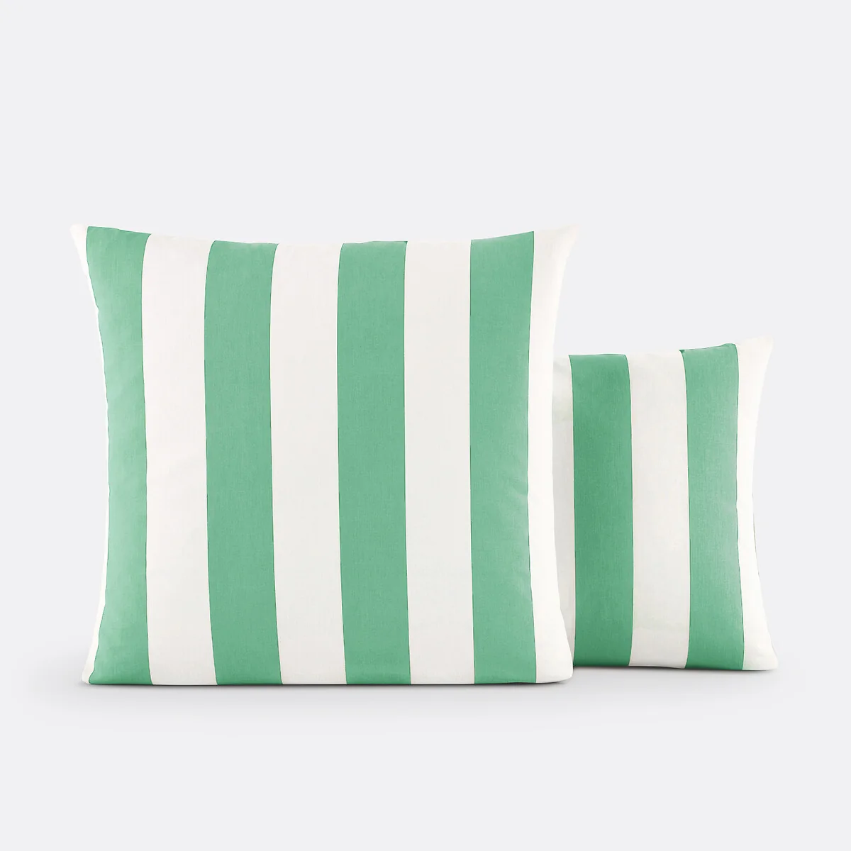 Hendaye Green Striped 100% Cotton Pillowcase – image 2