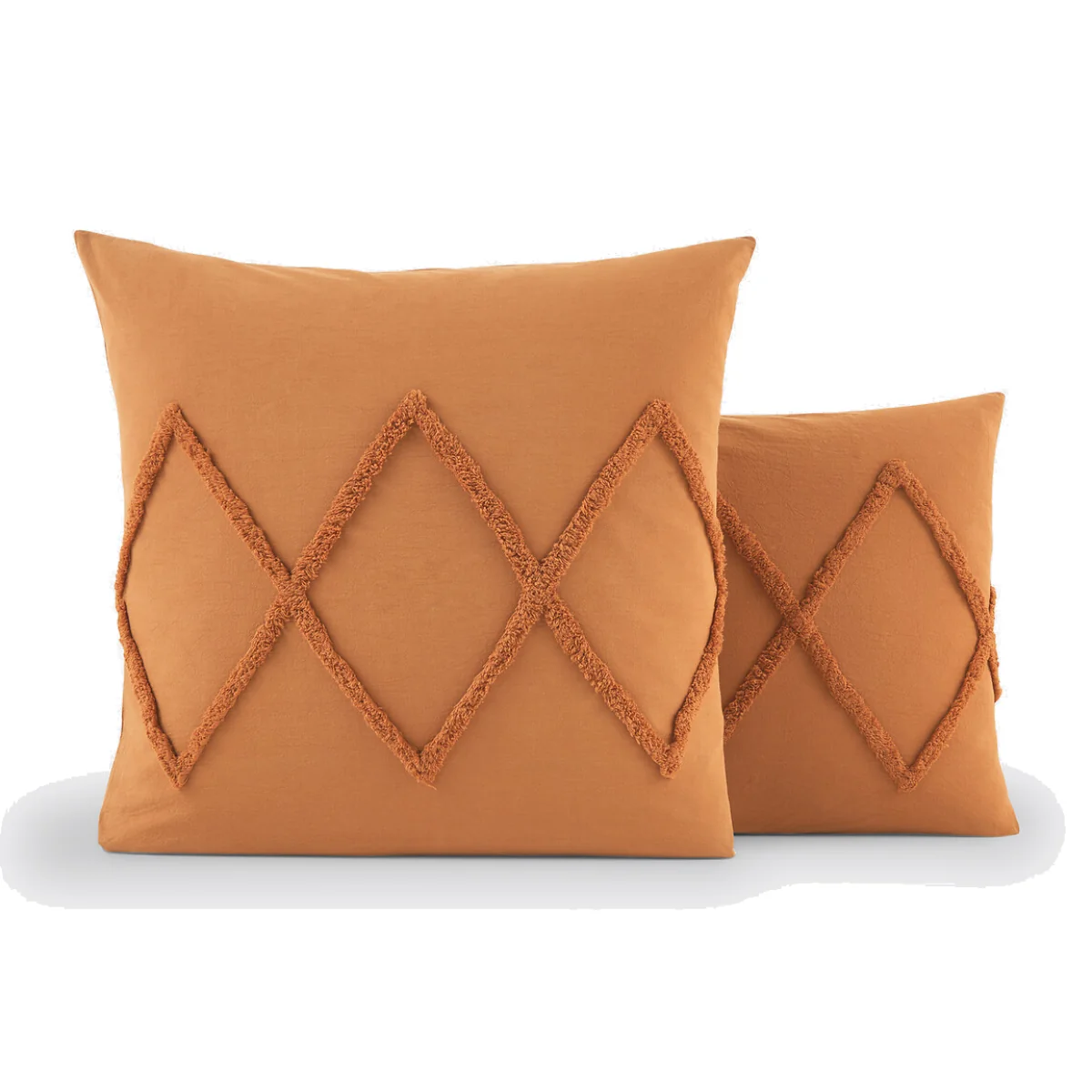 Assa Caramel Tufted Cotton Pillowcase – image 1