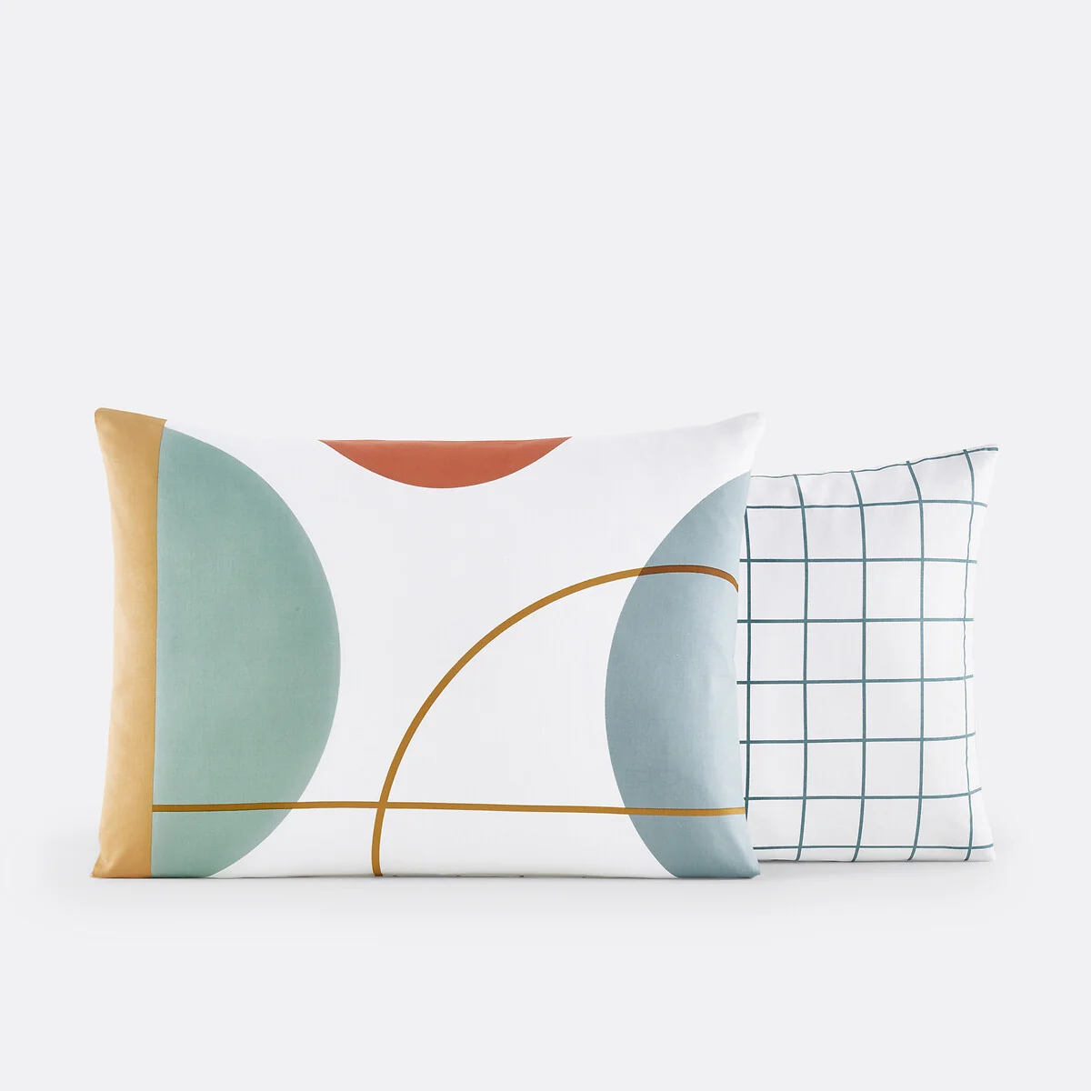 Melbourne Checked Geometric 100% Cotton Pillowcase – image 5