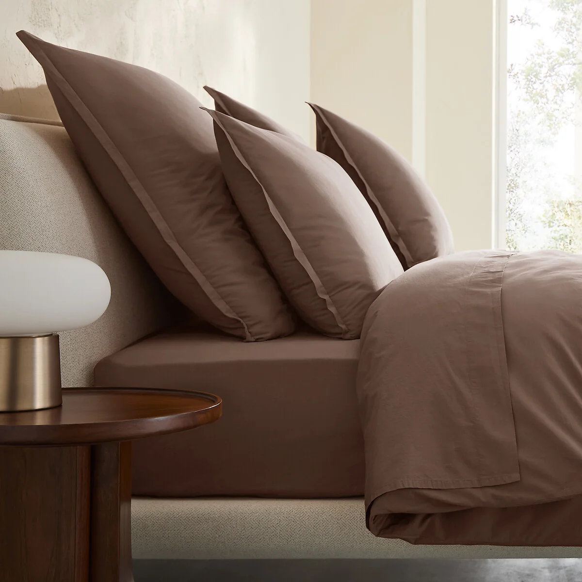 Sabbal Washed Cotton Percale 300 Thread Count Pillowcase – image 1