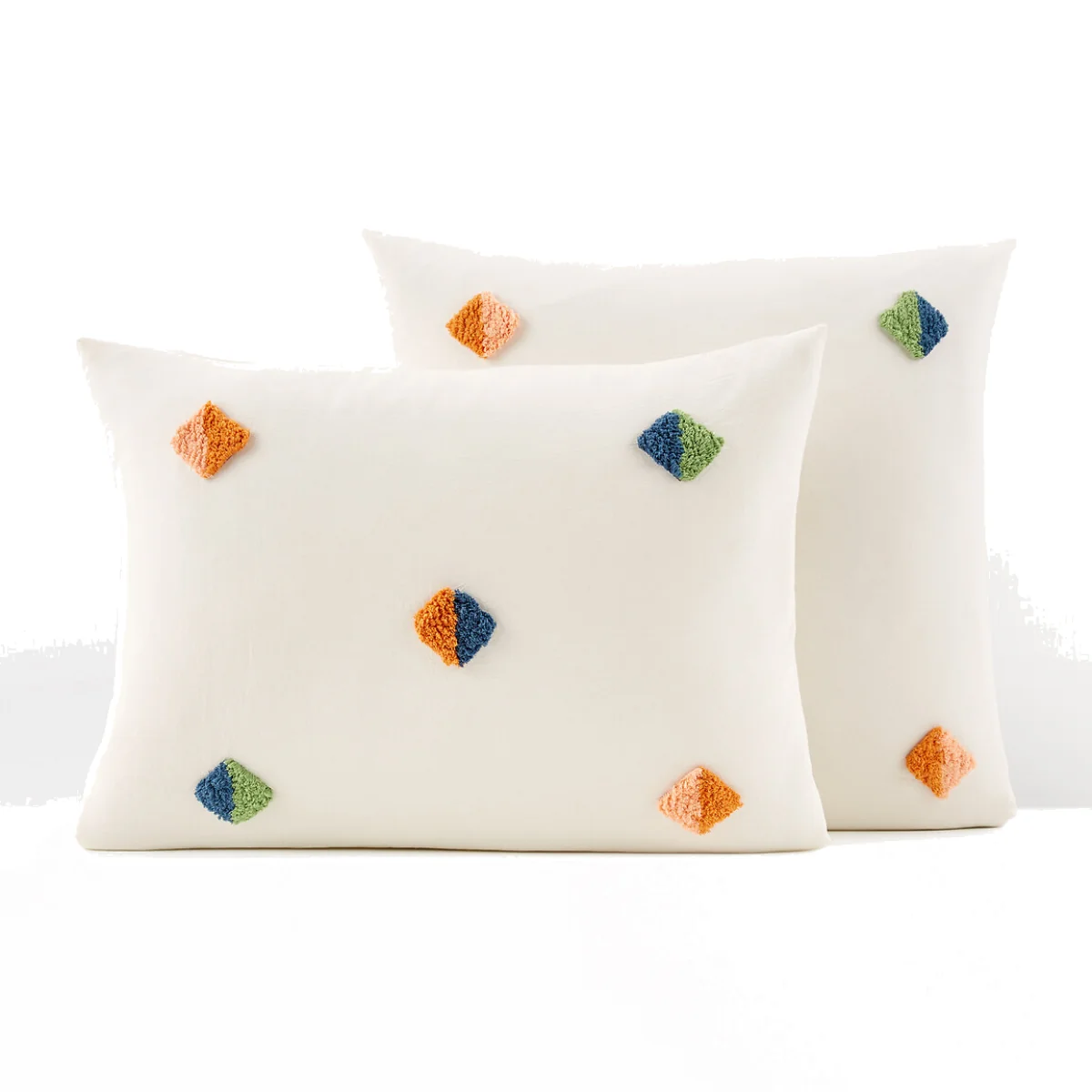 Mentilla Tufted Diamond 100% Cotton Pillowcase – image 1