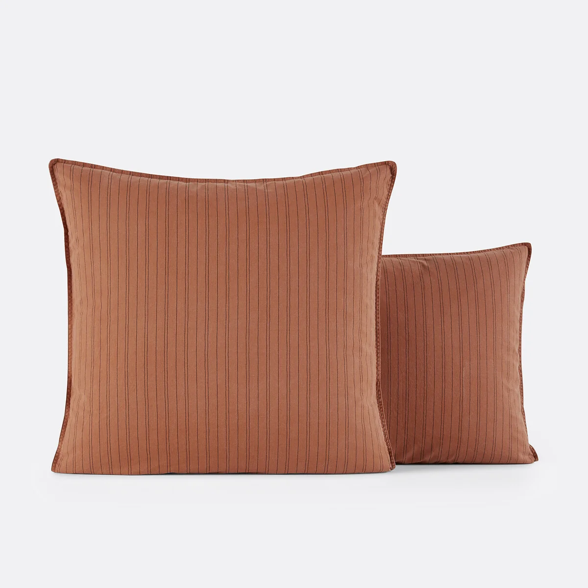 Monille Checked & Striped Reversible 100% Washed Cotton Pillowcase – image 2