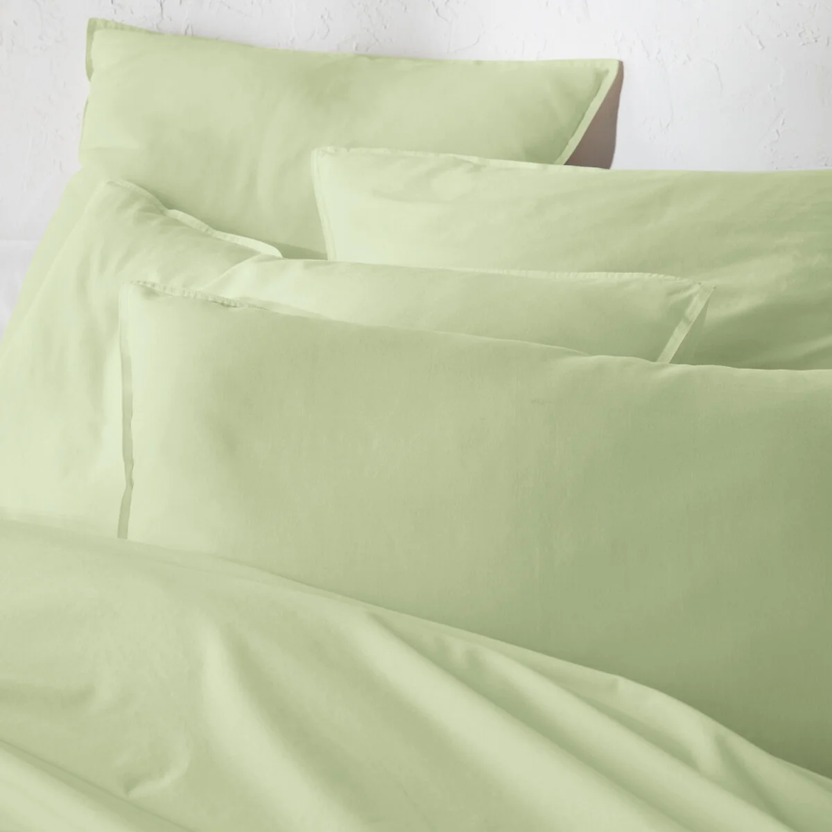 Scenario Plain 100% Washed Cotton Pillowcase – image 1