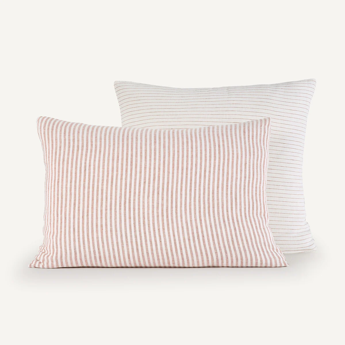 Deutzia Striped Dyed Woven 100% Washed Linen Pillowcase – image 2