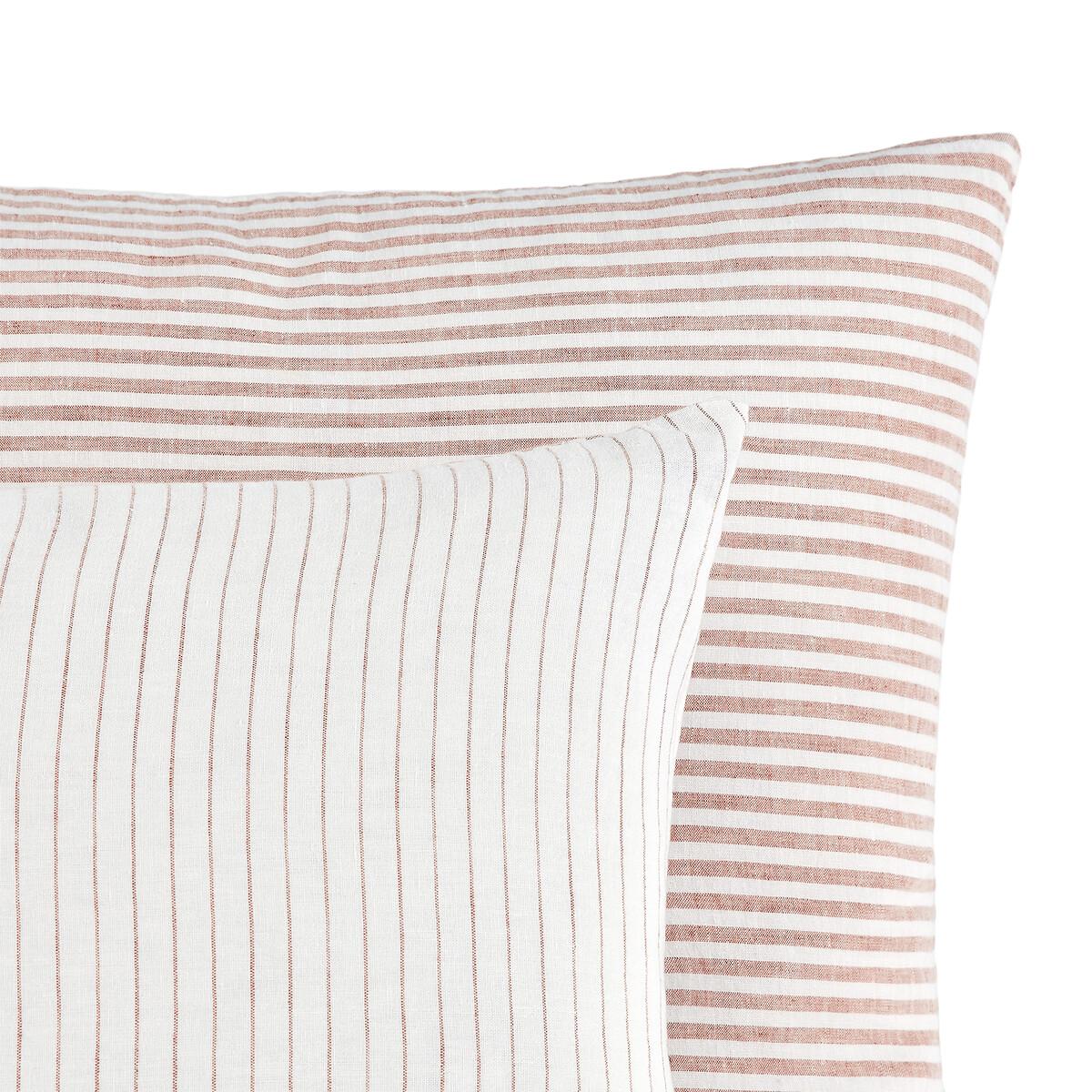Deutzia Striped Dyed Woven 100% Washed Linen Pillowcase – image 3