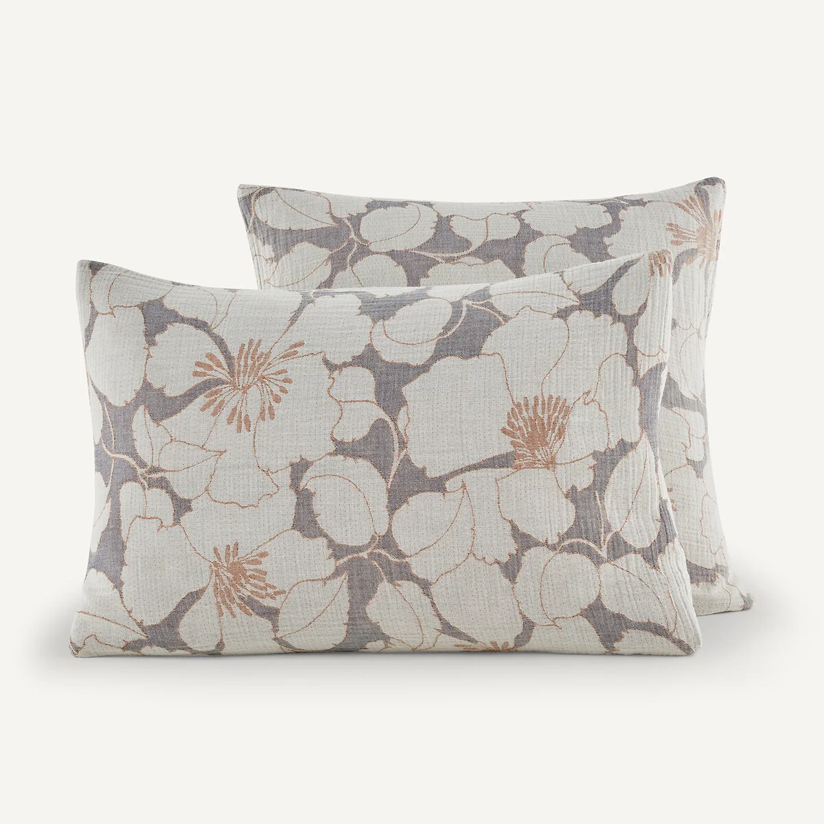 Tamia Floral 100% Organic Cotton Double Muslin 350 Thread Count Pillowcase – image 2