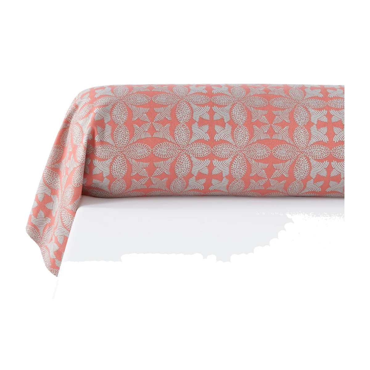 Bergame Floral Cotton Flannel Bolster Pillowcase