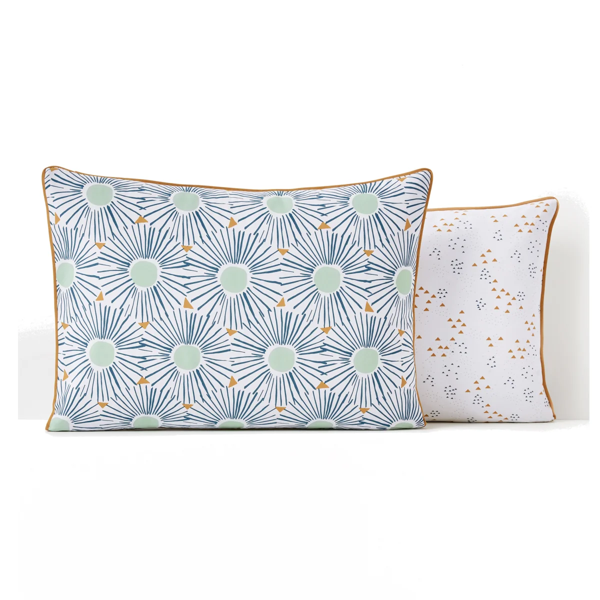 Oja Geometric Floral Cotton Pillowcase – image 1