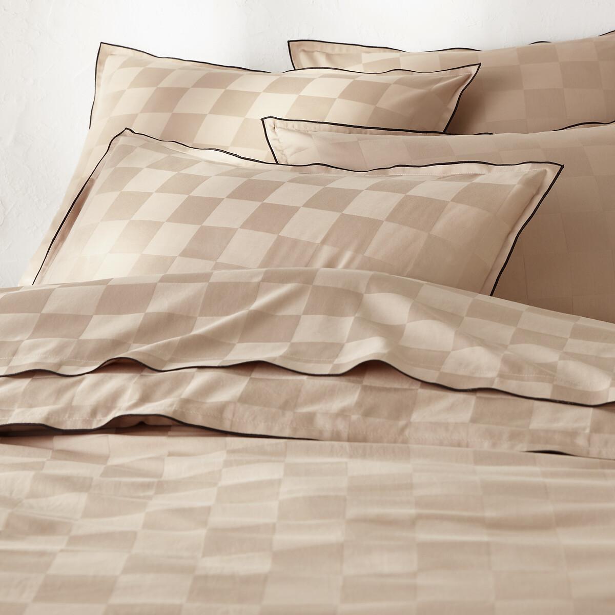 Victor Checkerboard 100% Washed Cotton Satin 300 Thread Count Pillowcase – image 4