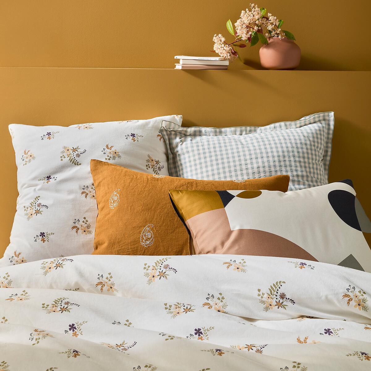 Véra Floral Cotton / Washed Linen Pillowcase – image 2