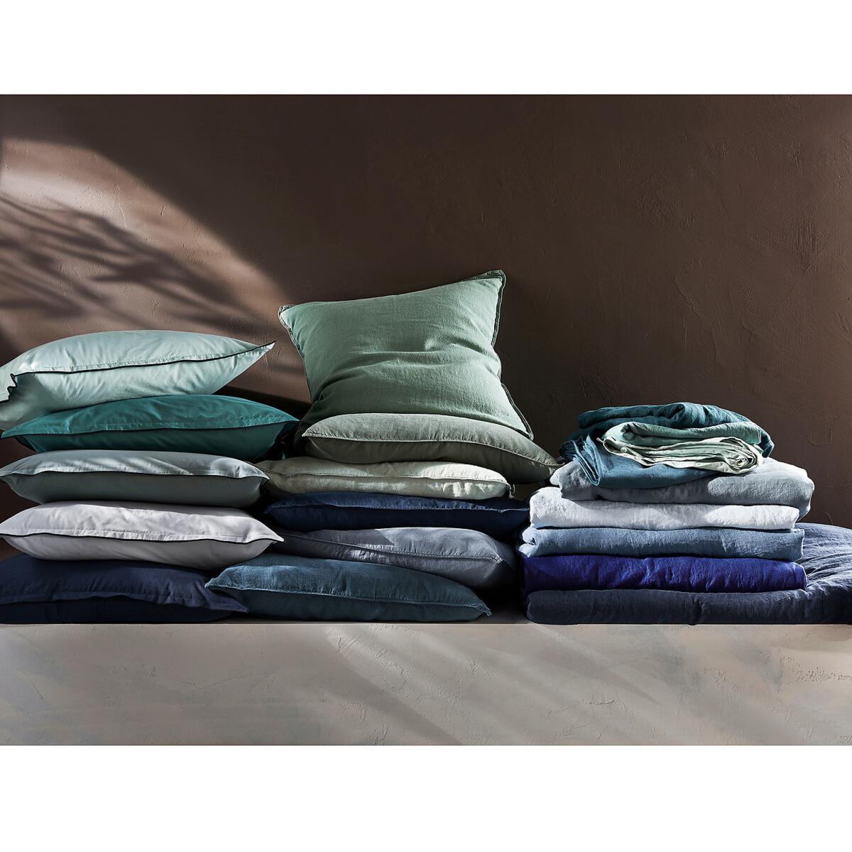 Elina Washed Linen Bolster Pillowcase – image 3
