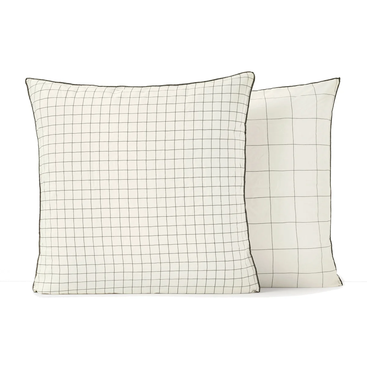 Basile Checked 100% Washed Cotton Pillowcase – image 1