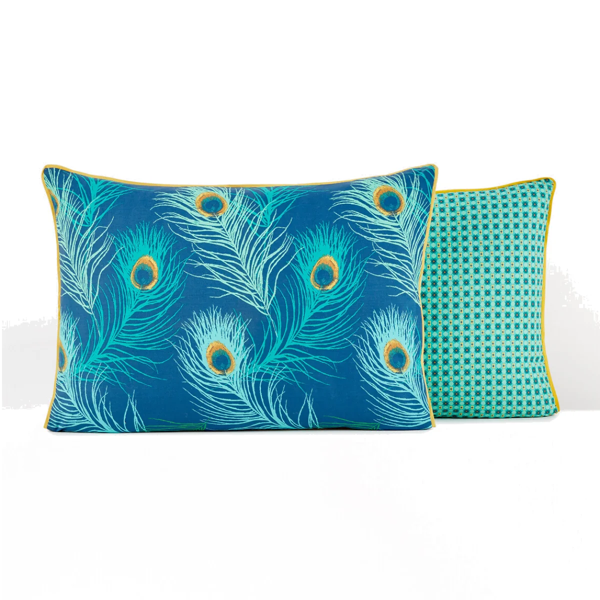 Shakhra Peacock 100% Cotton Percale 180 Thread Count Pillowcase – image 1