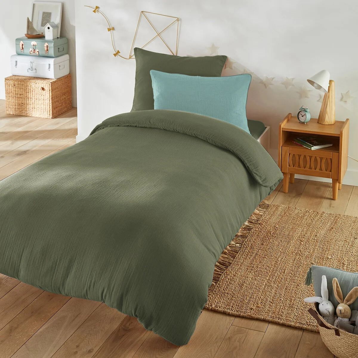 Kumla Plain 100% Cotton Muslin Pillowcase – image 3