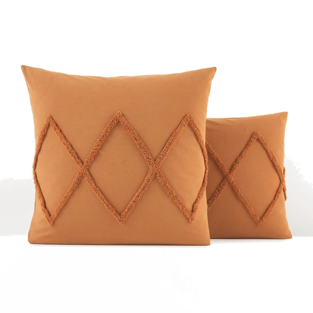 Assa Caramel Tufted Cotton Pillowcase – image 1