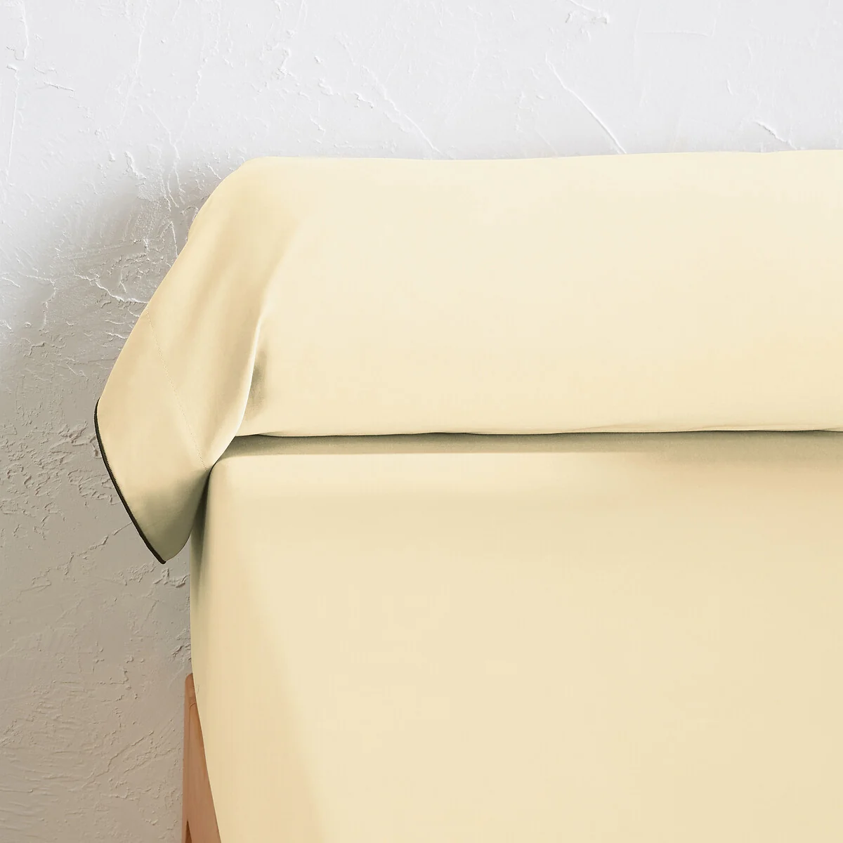 Victor Plain Washed Cotton Satin 300 Thread Count Bolster Pillowcase