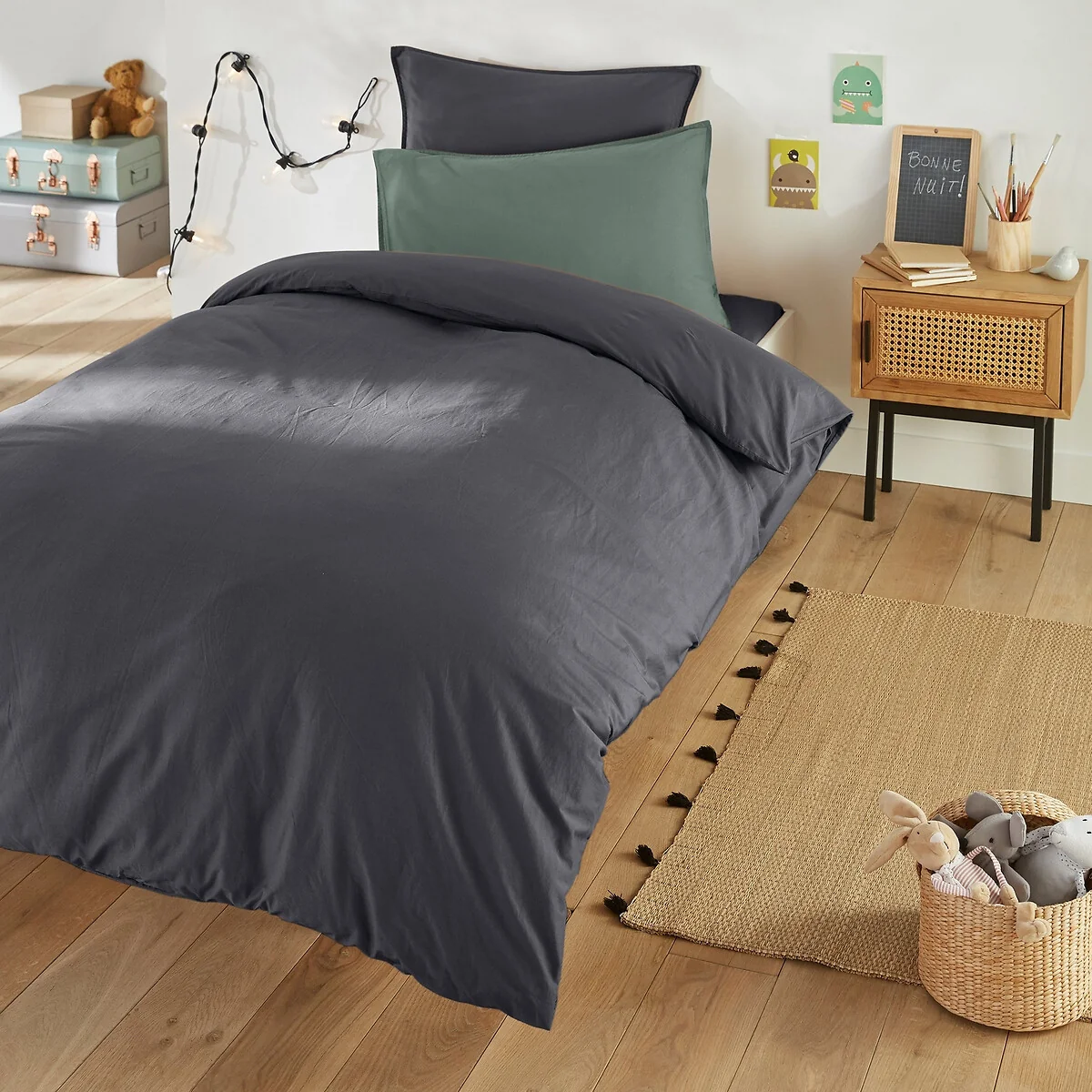 Scenario Plain 100% Washed Cotton Pillowcase – image 3