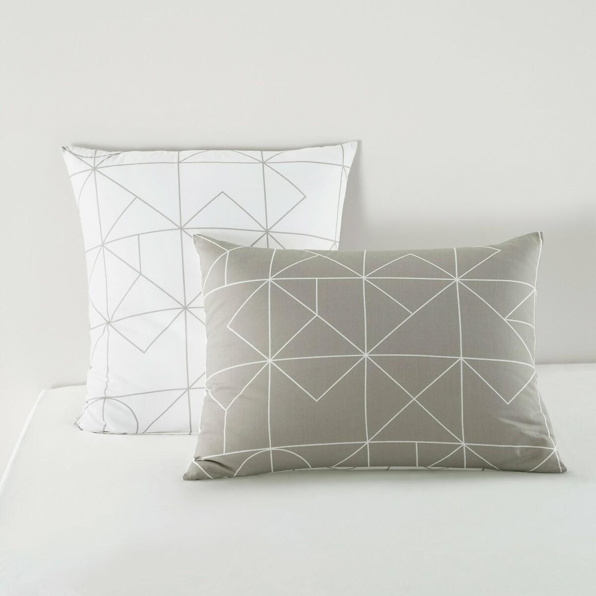 Vidmey Reversible Cotton Pillowcase in Geometric Print – image 2