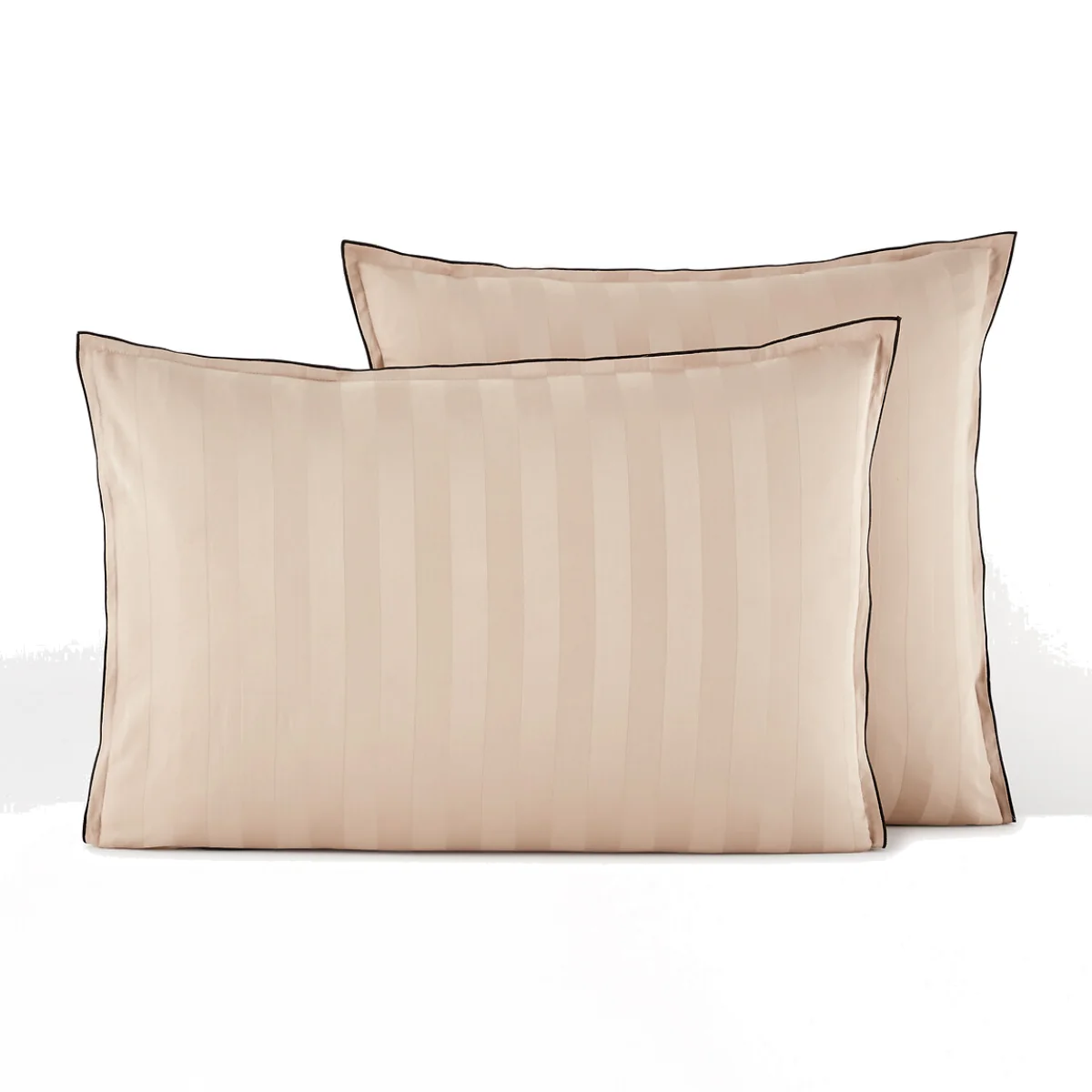 Victor Striped 100% Washed Cotton Satin 300 Thread Count Pillowcase – image 1