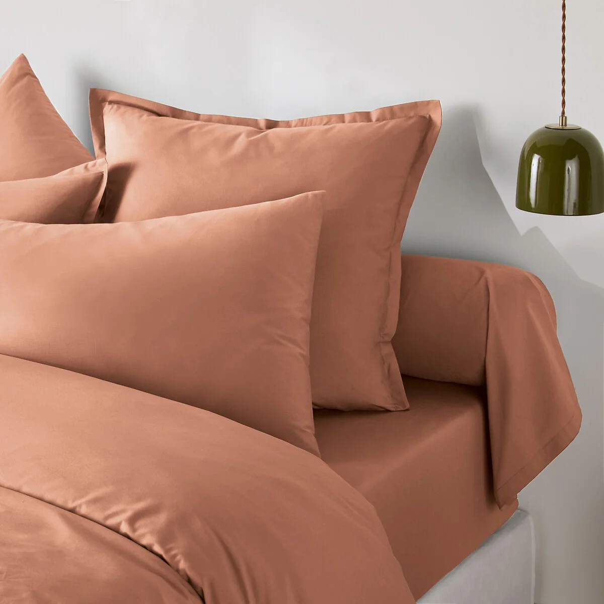 Best Quality Plain 100% Cotton Percale 200 Thread Count Bolster Pillowcase – image 5