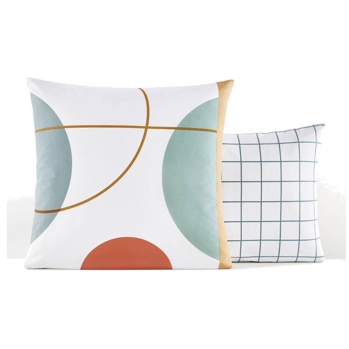 Melbourne Checked Geometric 100% Cotton Pillowcase – image 1
