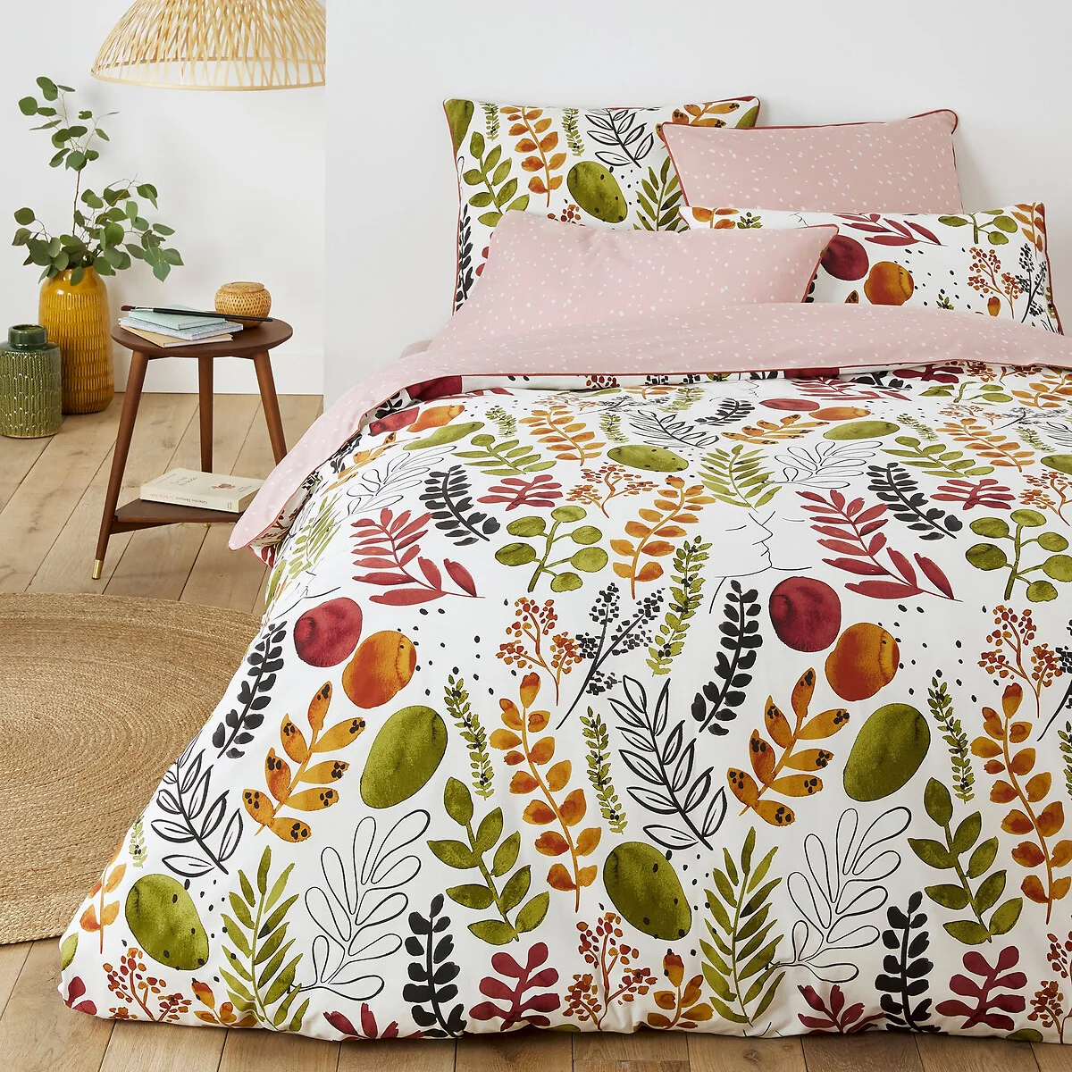 Palm Spring Floral 100% Cotton Percale 200 Thread Count Pillowcase – image 3