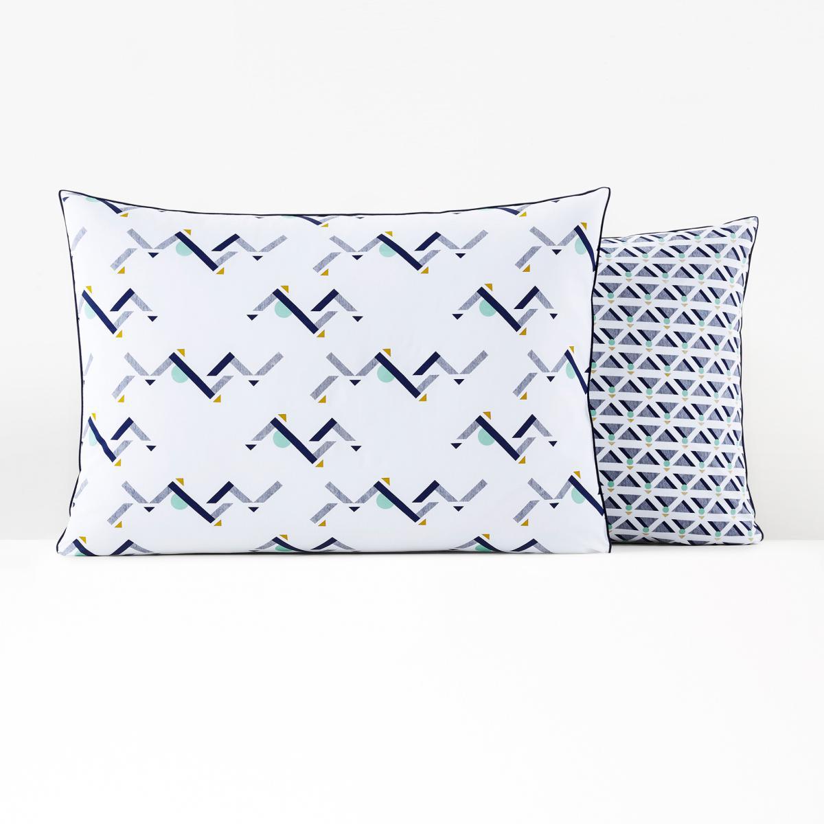 Liam Pillowcase in Geometric Print Cotton Percale – image 3