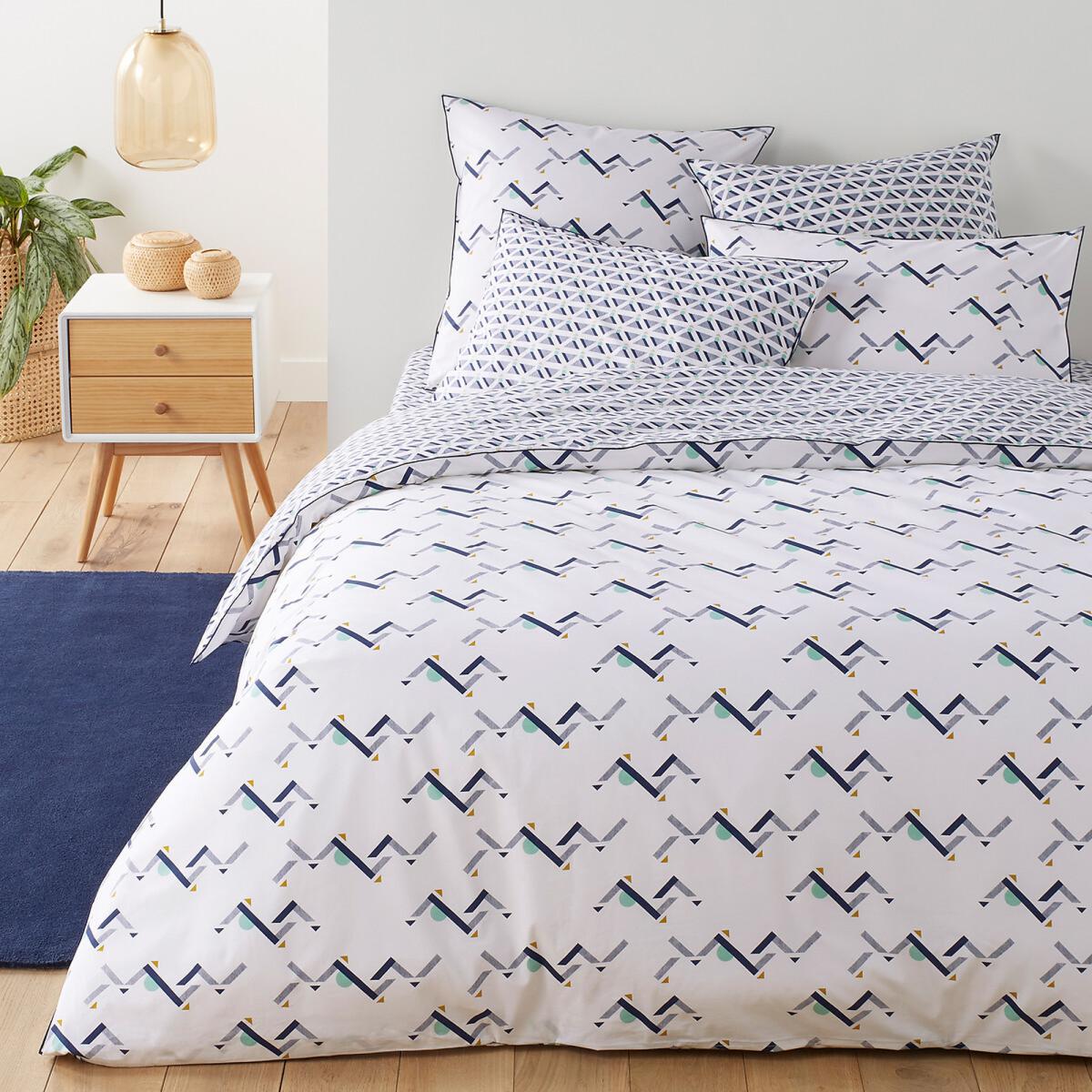 Liam Pillowcase in Geometric Print Cotton Percale – image 5