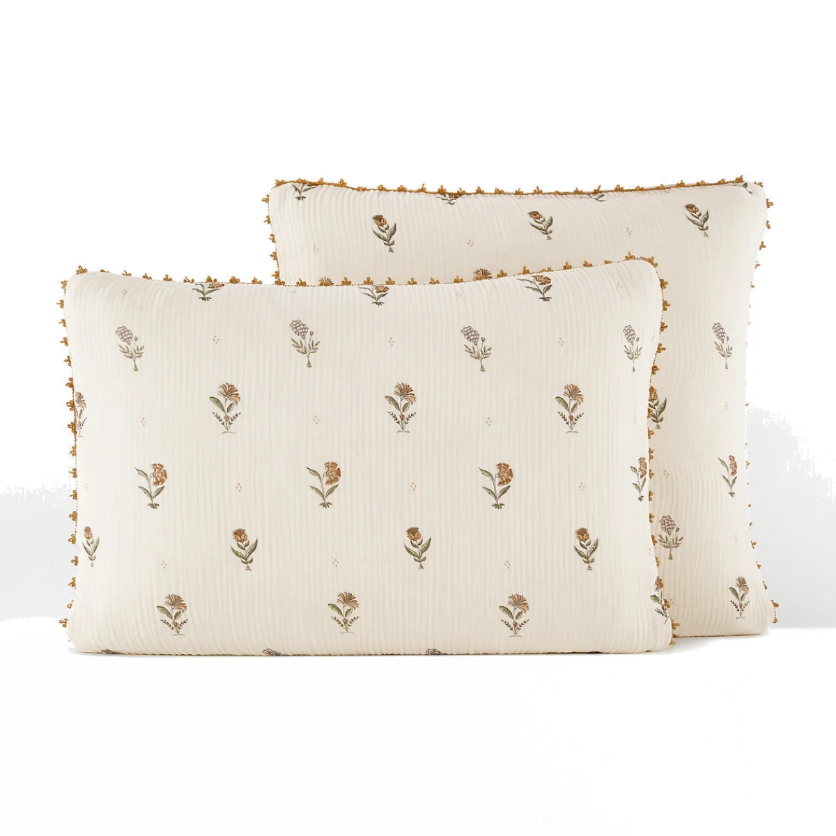 Emeline Floral 100% Cotton Muslin Pillowcase – image 1