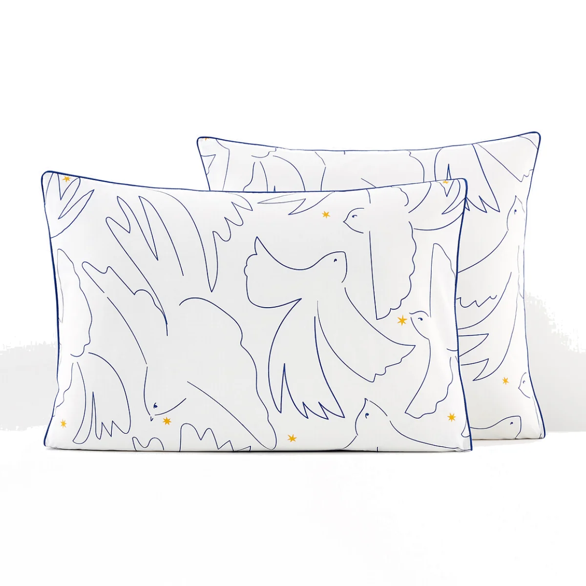 Pomaline Artistic Dove 100% Cotton Percale 200 Thread Count Pillowcase – image 1