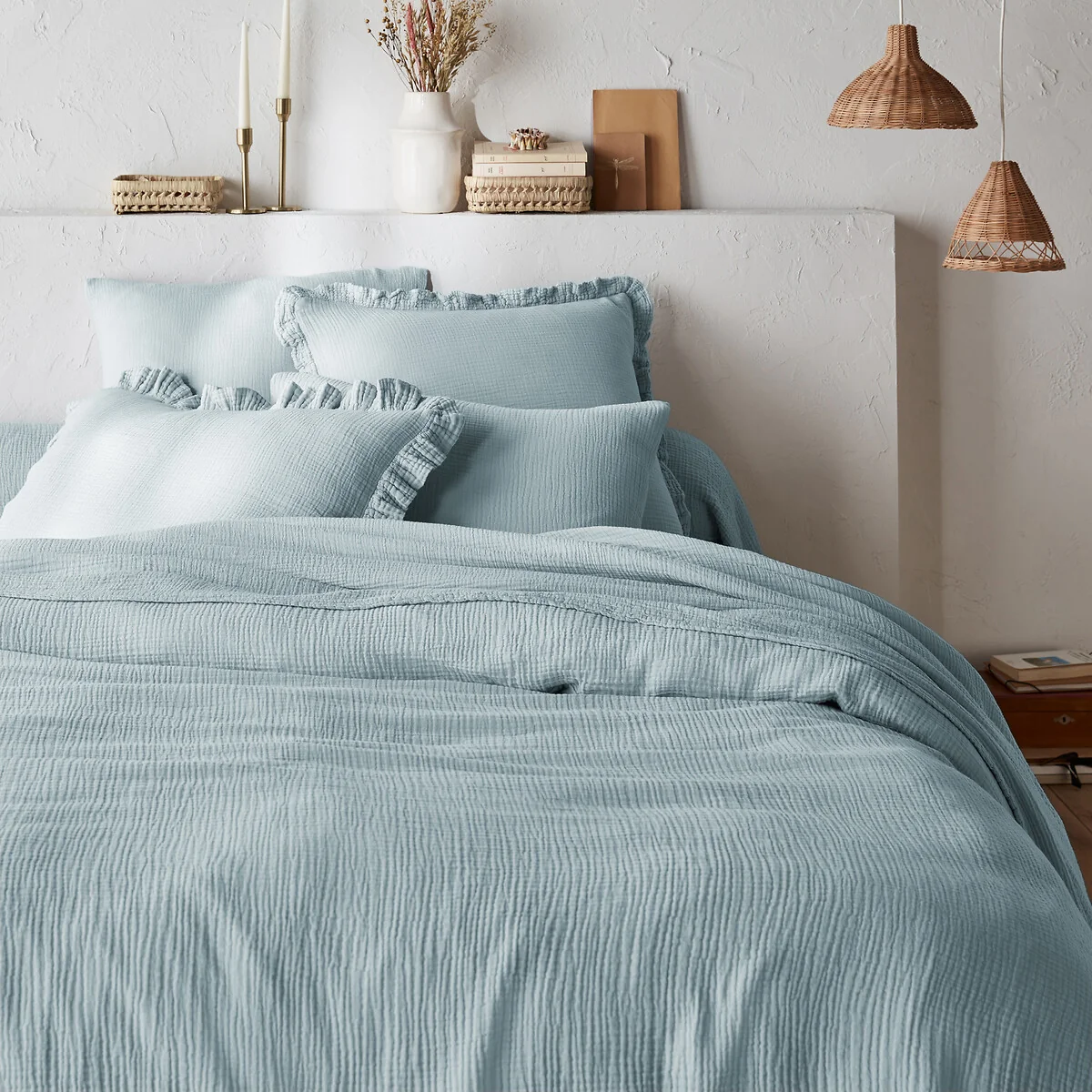 Kumla Plain 100% Cotton Muslin Pillowcase – image 4