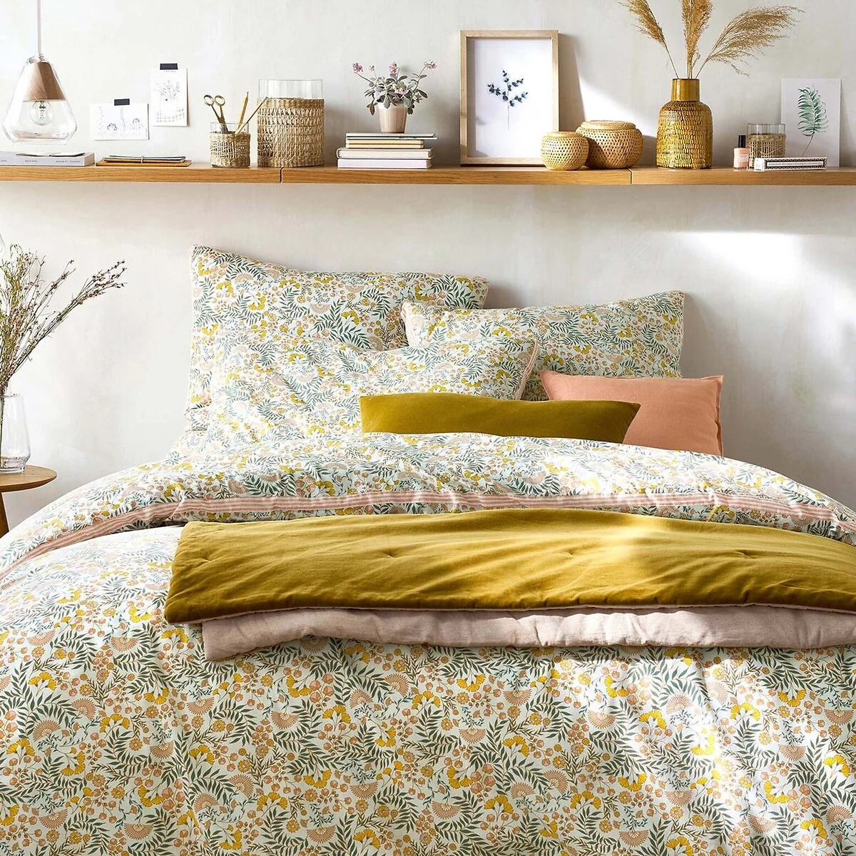 Majari Floral Washed Cotton Pillowcase – image 3