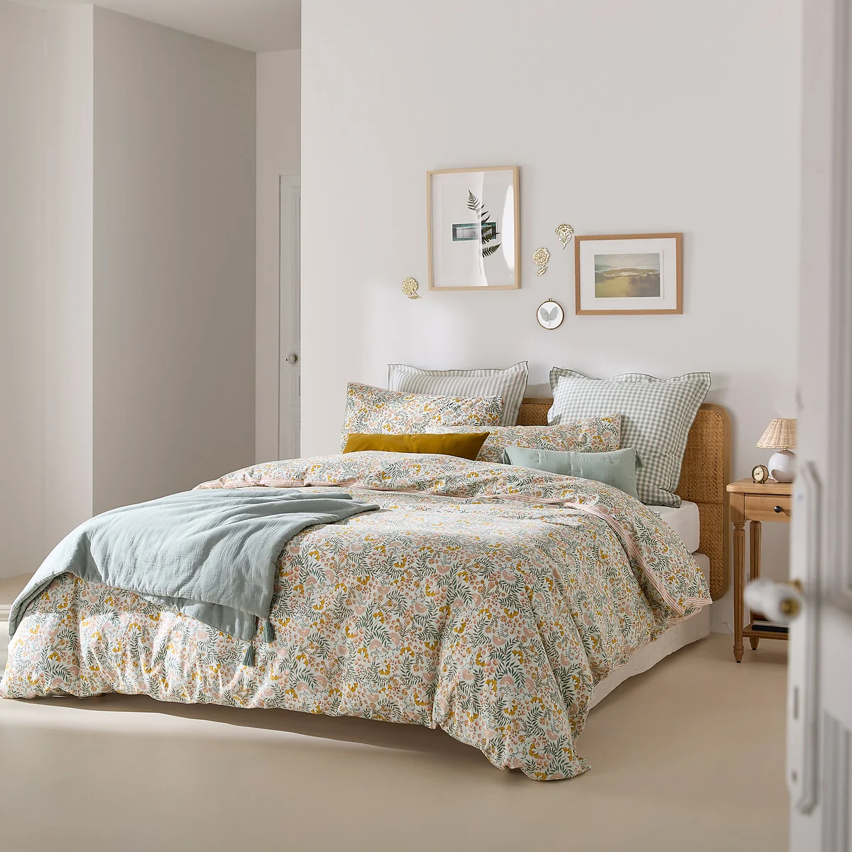 Majari Floral Washed Cotton Pillowcase – image 5