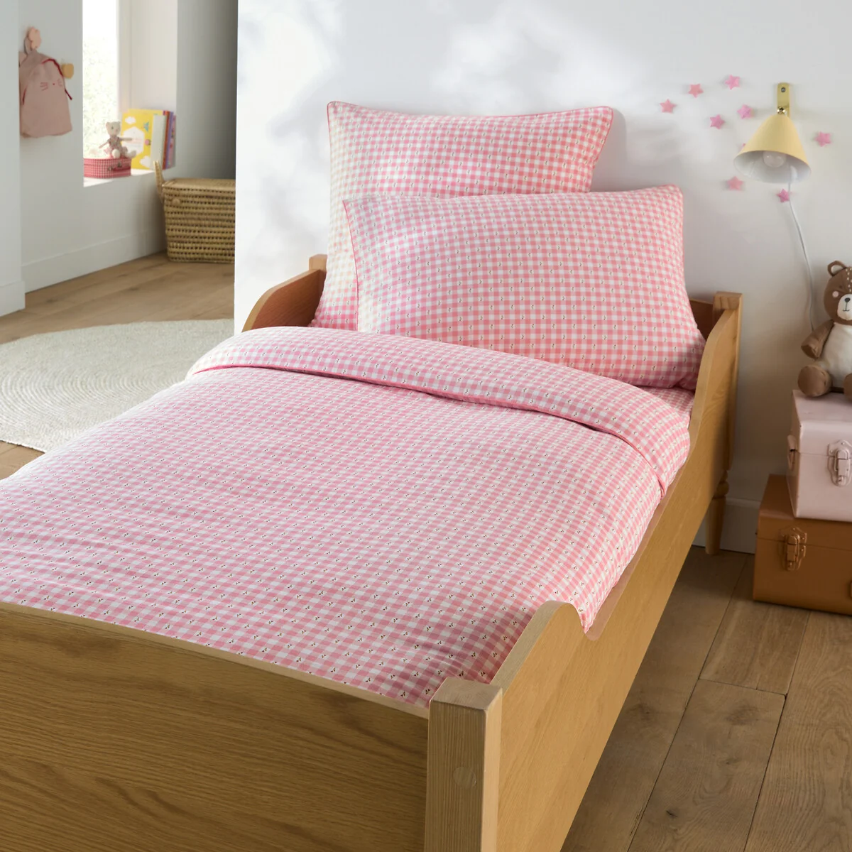 Vichy Fleuris Washed Cotton Pillowcase – image 2