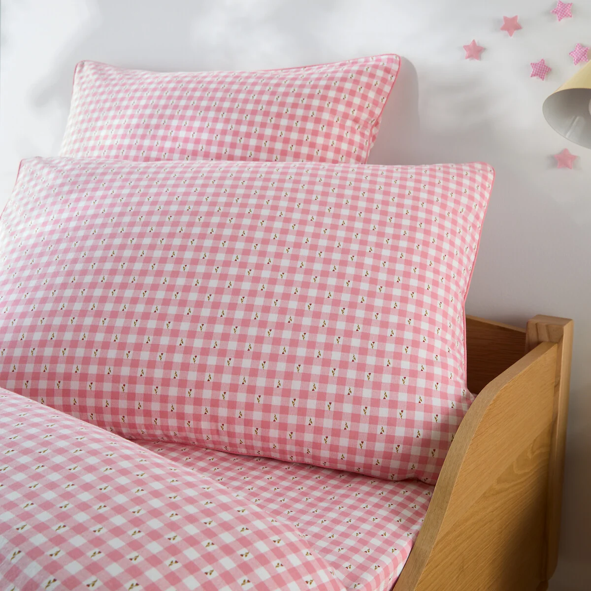 Vichy Fleuris Washed Cotton Pillowcase – image 3
