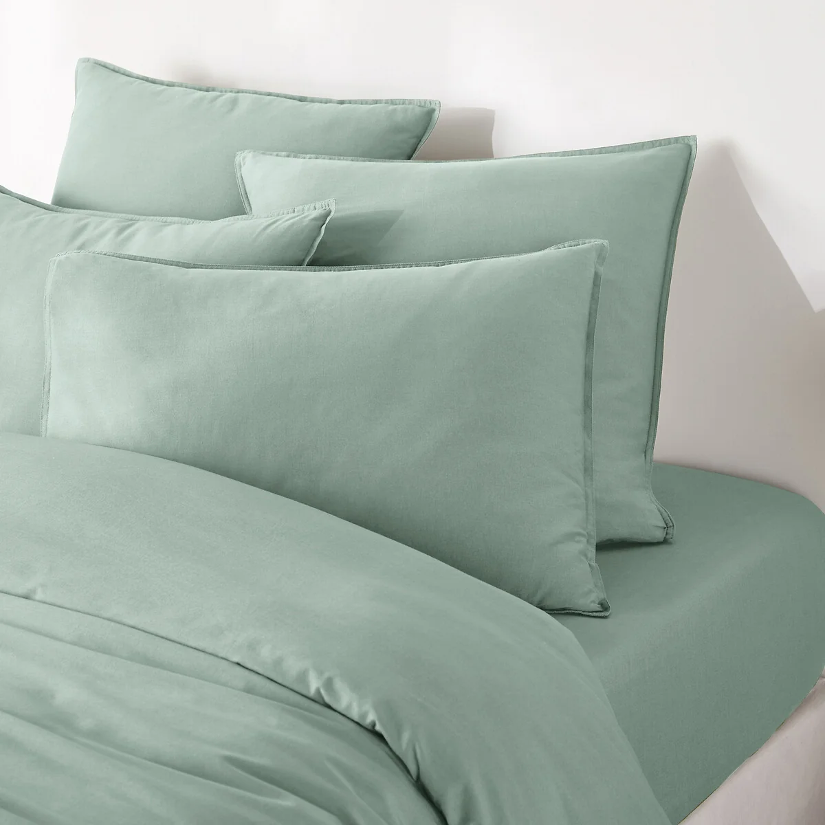 Scenario Plain 100% Washed Cotton Pillowcase – image 4