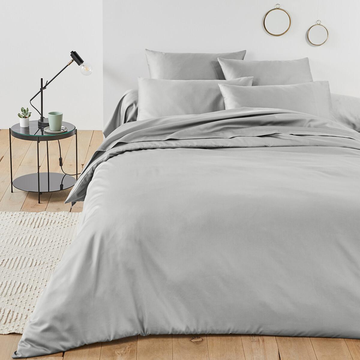 Cotton Satin Plain Bolster Pillowcase – image 2