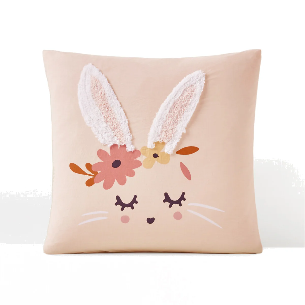 Flower Bunny Organic Cotton Pillowcase – image 1