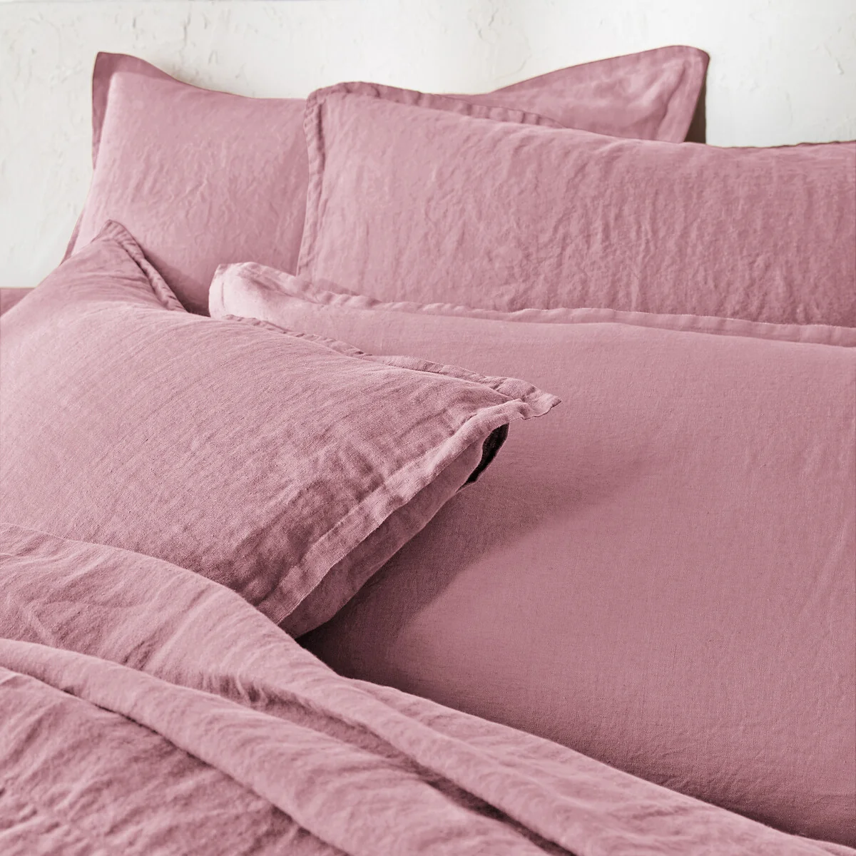 Linot Plain 100% Washed Linen Pillowcase – image 1