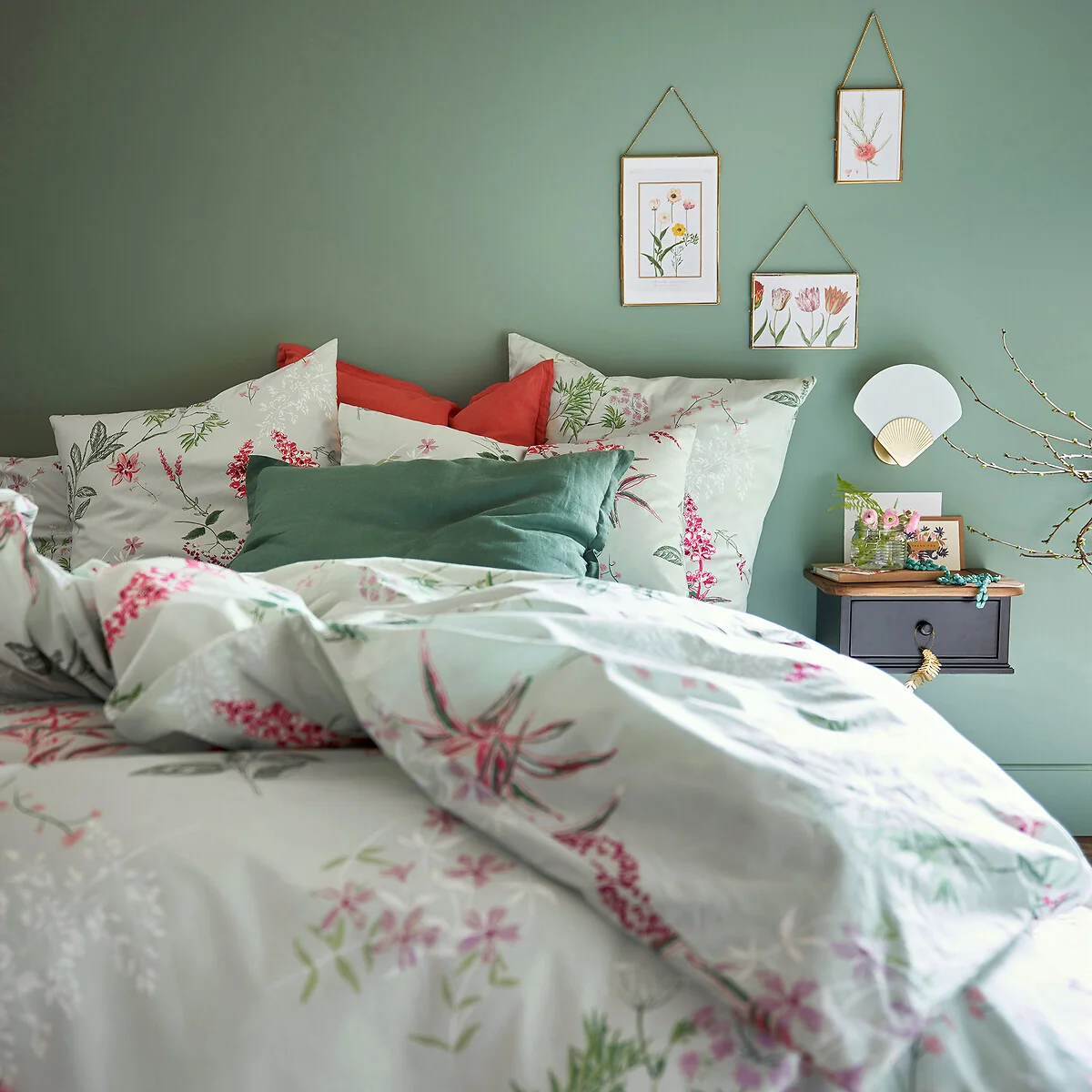 Isoline Floral 100% Cotton Percale 200 Thread Count Pillowcase – image 3