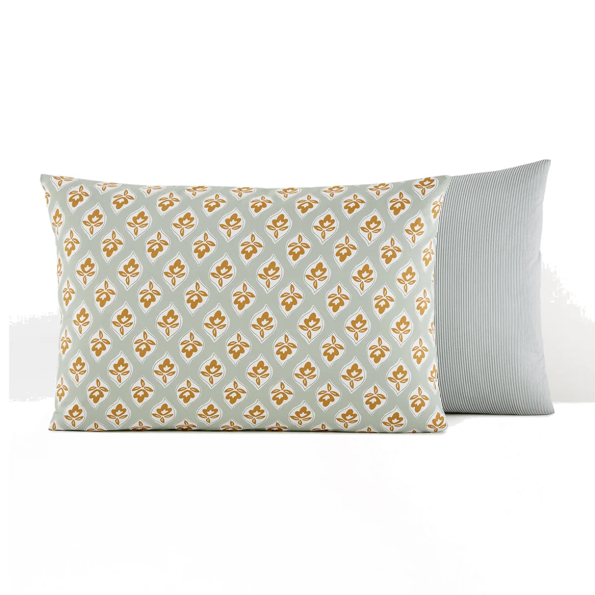 Cilou Palmette 100% Cotton Percale 200 Thread Count Pillowcase – image 1