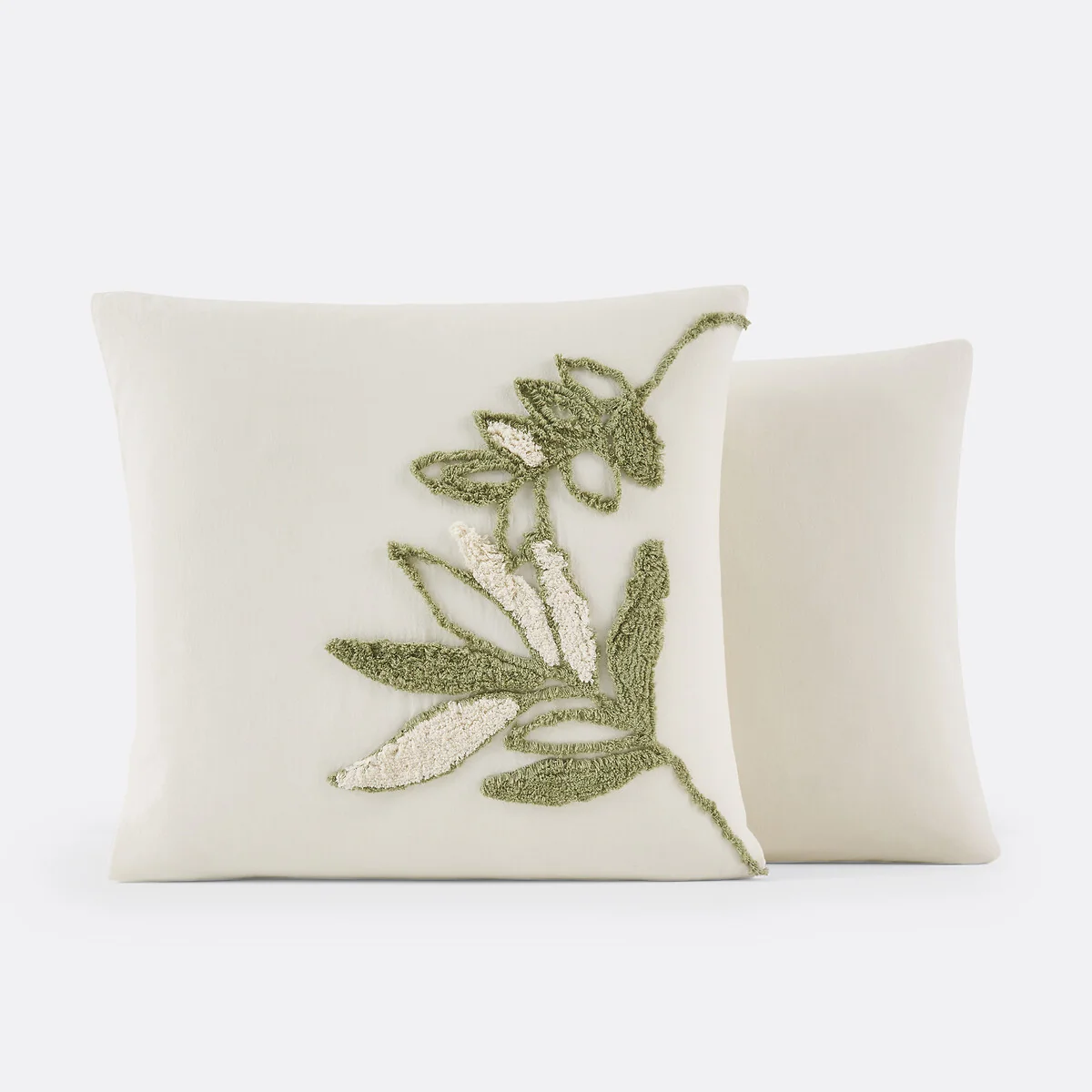 Piana Embroidered Foliage Cotton Pillowcase – image 3